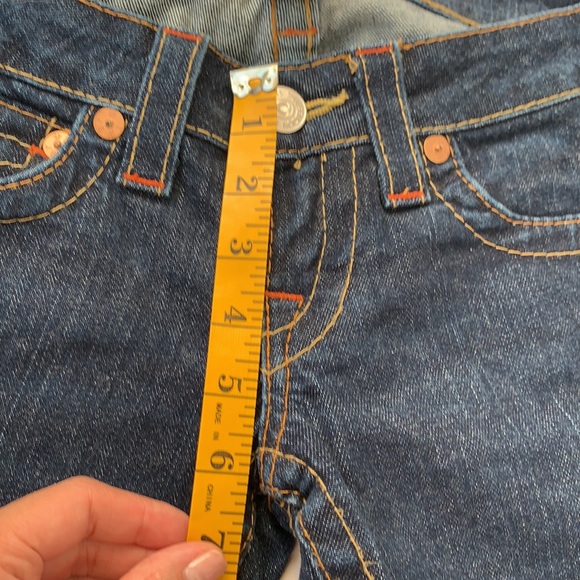 True religion Joey flared low rise jeans in size 24 - Picture 7 of 8
